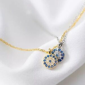 Evil Eye Amulet 18K Gold Plated Dainty Necklace